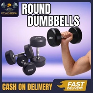 Rubber Coated 2.5kg-25kg Round Dumbbells Gym Workout Dumbbell High Quality Exercise Dumbbell Dumbbel