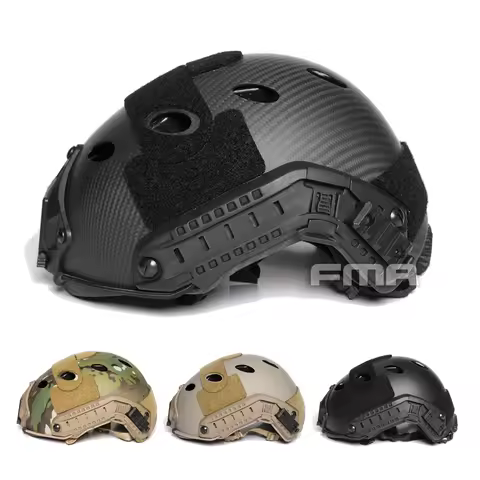 FMA Outdoor FAST Carbon Fiber Helmet PJ Series Perforated Breathable Lightweight