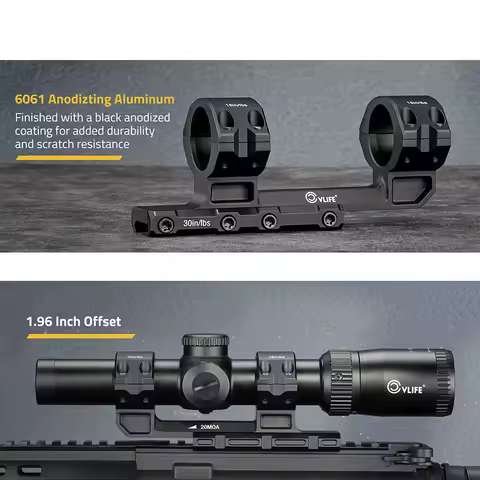 CVLIFE CantileverScope Mounts Optics Sight Offset Dual Rings One-Piece Mounting Kit for Picatinny Ra