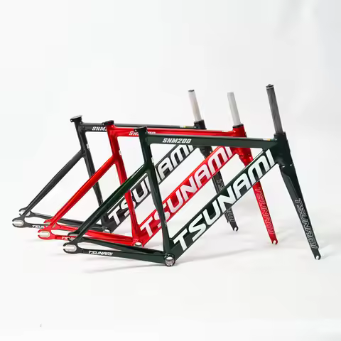 TSUNAMI SNM200 Fixed Gear Bike Frameset, 700C Aluminum Frame, Racing Track Fixie, Single Speed Bicyc