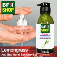 Anti Bacterial Hand Sanitizer Gel with 75% Alcohol  - Lemongrass Anti Bacterial Hand Sanitizer Gel - 500ml