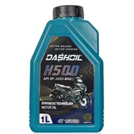 DashOil High Performance H500 4T 15w50 1L Semi Synthetic SP Motorcycle Engine Oil Minyak Hitam