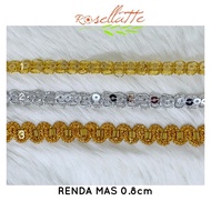 Gold Lace Sequin Meter T803 (100cm)