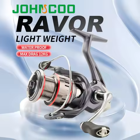 Johncoo Spinning Fishing reel 1000-4000 size max drag 12kg carbon body Fishing reel Fishing