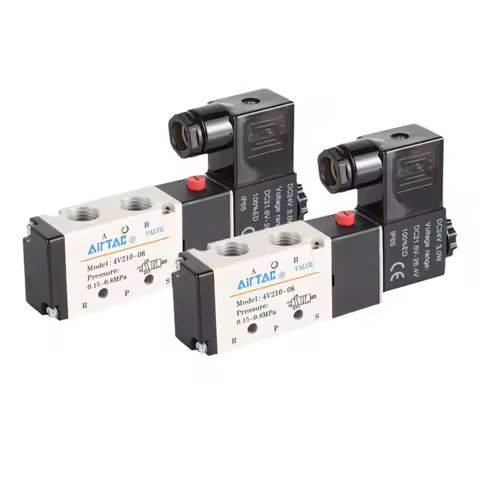 Airtac Pneumatic control valve with two position five way directional valve 4V110-M5 06 4V210-06 08 