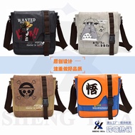 Anime Messenger Bag One Piece Naruto Totoro Anime Canvas Bag Student Fashion Shoulder Bag Sling Bag