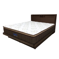 [特價]【KIKY】巴清可充電收納二件床組 單人加大3.5尺(床頭箱+掀床底)雪松色床頭+白橡色掀
