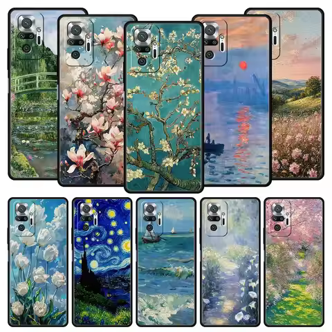 Claude Monet Garden Paint Art Phone Case For Xiaomi Redmi Note 15 14 13 12 4G 9 10 11 Pro Plus 5G 14