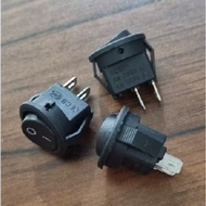 Black Round Rocker Switch 2 Pin Round Switch 2 PIN Electronic Components Black Switch 2 PIN