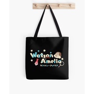 Hololive - Watson Amelia Ch. Black Tote Bag Logo