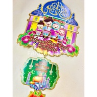 READY STOCK .🇲🇾Hari Raya 3D  Glitter Festive Paper Decoration / Kad Hiasan Hari Raya/Wall Decoration