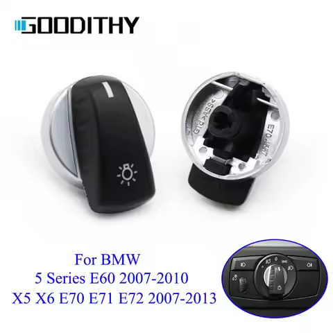 LHD RHD Car Headlamp Head Light Rotary Switch Knob Button For BMW 5 Series E60 X5 X6 2007-2010 E70 E