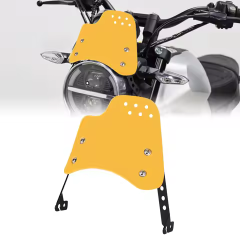 Universal Motorcycle Windshield Windscreen Wind Deflector Round Headlight For Husqvarna For Yamaha X
