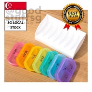 [SG FREE 🚚] 7 Day Weekly AM PM Pill Box Pill Holder Case Organizer Storage Plastic Container Medicin