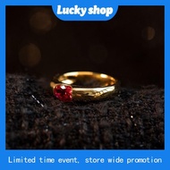 Original 916 Gold&375 Gold Ruby Emerald Ring for Men and Women