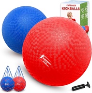 8.5 Inch Kickball Set Dodgeballs 2 Pack Playground Balls Gift for Kids & Adults Bouncy Balls Include