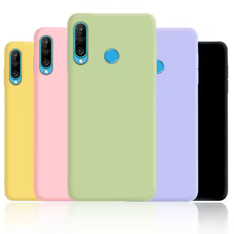 Liquid Silicone Phone Case for Huawei P30 lite P40 lite E Y6 Y7 Y9 Prime 2019 Y6P Y7P Y8S P Smart 20