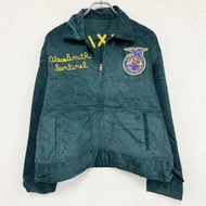 FFA jacket, farmer's jacket, corduroy jacket, replica, remade, embroidered, green, vintage clothing.