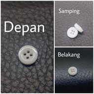 White baby clothes buttons size 12L 8mm/ EXPORT QUALITY C11037-12 White