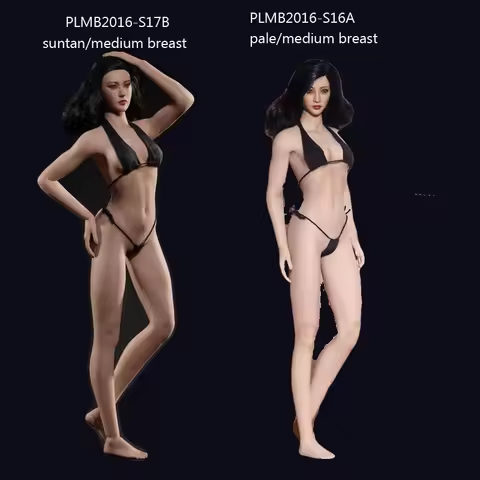 TBLeague Phicen PLMB2016-S16A / PLMB2016-S17B narrow shoulders slim women's seamless body light/tann