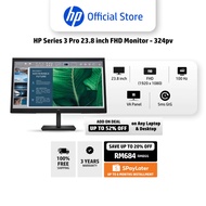 HP Series 3 Pro 23.8 inch FHD Monitor - 324pv | 24" FHD (1920 x 1080) | VA | HDMI, VGA | 3 Years War