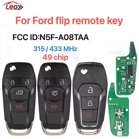 Leo For Ford Escort Transit Explorer Fusion Ranger Raptor F150 F250 F350 F450 F550 car flip key 315/