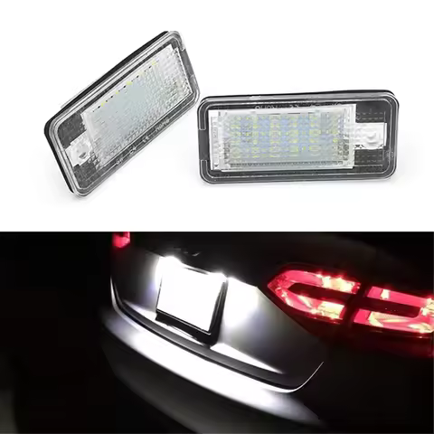 For Audi A3 S3 A4 S4 B6 A6 C6 S6 A8 S8 Q7 RS4 RS6 LED License Plate Light 8E0807430A 8E0943021B Canb
