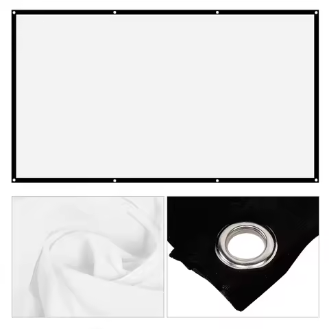 40/60/72/84/100/120 Inch Projector Screen 16:9 Home Cinema Theater Movie High Density Outdoor Camp P