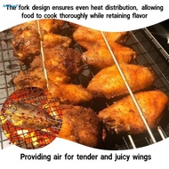 Lightweight Portable BBQ Fork for Grilling Chicken Wings Vegetables Compact Size