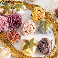 SUYO 5PCS Artificial Roses, Retro Handmade Bridal Bouquet, Hot Wreath Making Simple DIY Crafts Fake 