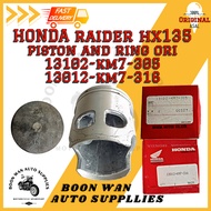 Honda Raider HX135 Piston and Ring Set Japan Original Item NOS