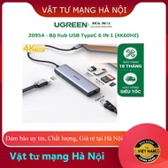 Ugreen 20954 Adapter - USB-C to 2*USB 3.0+HDMI 4K60HZ+RJ45+SD/TF Universal Adapter (6 IN 1)
