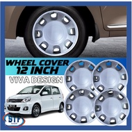Universal R12 Inch Car Wheel Cover Tyre Center Hub Cap Steel Rim Universal 12 Inch Rim Cover (Viva D