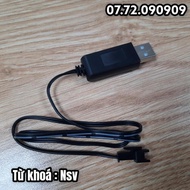 Nsv Bộ pin và cáp sạc 14500 3.7v 800mah xe điều khiển jack SM