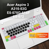 15.6 Inch Acer Silicone Keyboard Cover Protector for Aspire 3 A315 5 A515 A715 A311 E5-575G-51SF A615 TMP2510