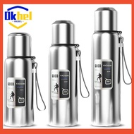 [Okhello.my] 600-1000ml 316 Stainless Steel Insulated Thermal Mug with Handle Rope for Travel