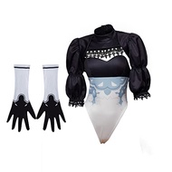 MelangCos NieR 2B Cosplay Costume Game No.2 Type B Sexy Bodysuit with Gloves for Women