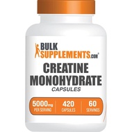 BulkSupplements.com Creatine Monohydrate Capsules - Micronized Creatine Monohydrate, Vegan Creatine,