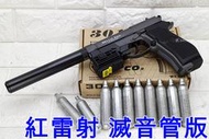 武SHOW WG 301 M84 CO2槍 紅雷射 滅音管版 優惠組B ( 直壓槍貝瑞塔手槍小92鋼珠槍改裝強化防身