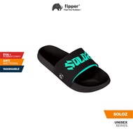 Fipper X Soloz Limited Edition Slip On in Black / Black / Green (Persian) + Exclusive Drawstring Bag