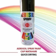 AEROSOL SPRAY PAINT CAP MATAHARI MADE IN MALAYSIA quick drying (CARTON /12BOTTLES)