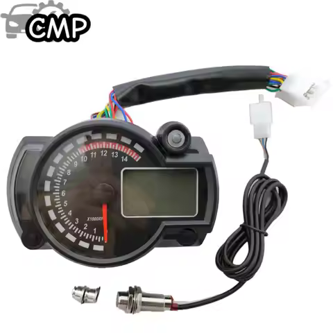 Motorcycle LCD Digital Dashboard For KOSO RX2N Speedometer Replacement Odometer Meter Instrument Adj