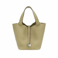 Hermes Picotin 22 牛皮銀釦水桶包(AD馬爾法米)