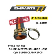 [Hose] Oil Sunction Hose 2 3/8 inch 60 mm Hose Loose Cut Per Feet Oil Delivery Discharge Hose Super 
