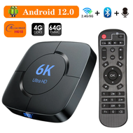 Smart Android TV Box Android 12 4GB 32GB 64GB 2.4G/5GHz Wifi Bluetooth Android TV Box 6K HDR Media Player 3D Video Set Top Box TV Receivers