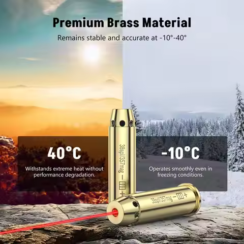 MidTen Bore Sight Laser Sighting for .38spl/.357mag Red Dot Boresighter with 2 Sets of Batteries Qui