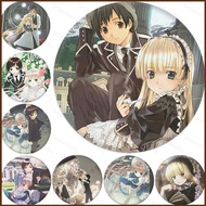 ST3 GOSICK Tinplate Badge Small Round Mirror Keychain Pendant Anime Accessories TS3