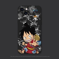 One Piece Themed Silicone Liquid Shockproof Phone Case for Apple iPhone 15 pro Max 14 pro 13 pro 12