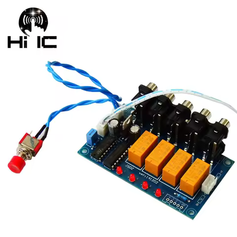4 Input 1 Output Lossless Audio Source Signal Switcher Switch Selector Board Box Sound HiFi Audio Si
