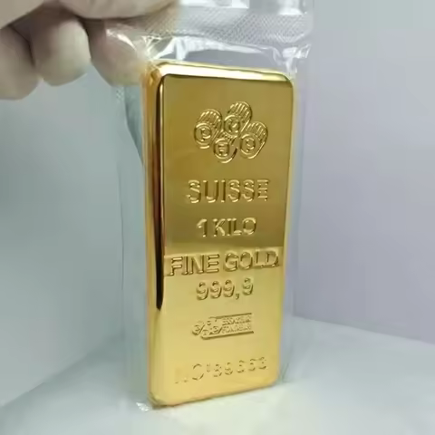 1:1 Copy Switzerland 1kilo/1000g 24k Gold Bar Bullion Replica Swiss Jewelry Store Bank Display Anti-